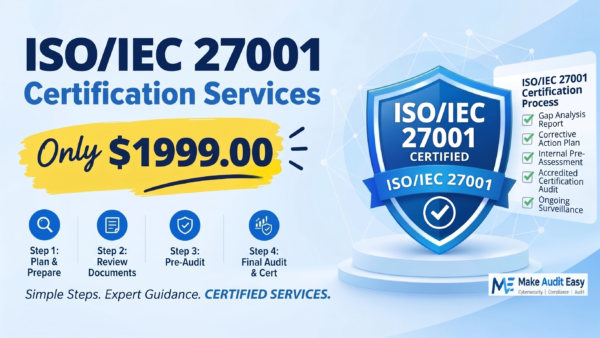 ISO/IEC 27001 External Audit & Certification Services Only $1999.00